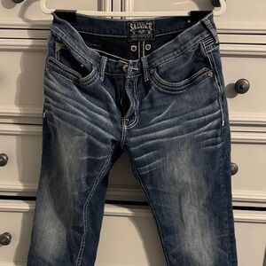 Salvage Women's Dark Blue Straight Leg Jeans